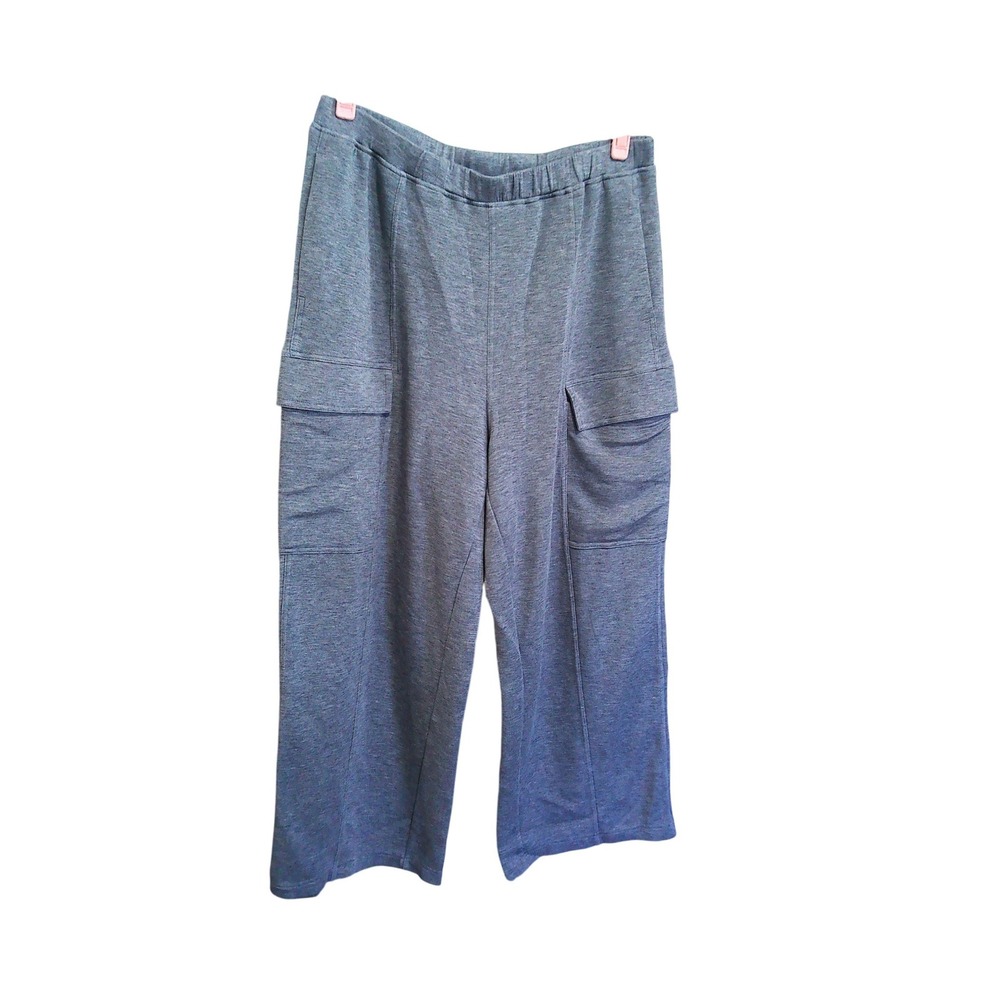 LEPUNUO Womens Gray Cargo Lounge Pants‎ XXL Wide Leg Soft Casual Joggers